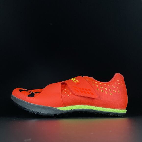 Under Armour HOVR Skyline Men’s 9 Orange Fire Long Jump Track Field Shoe Sneaker - Picture 1 of 8